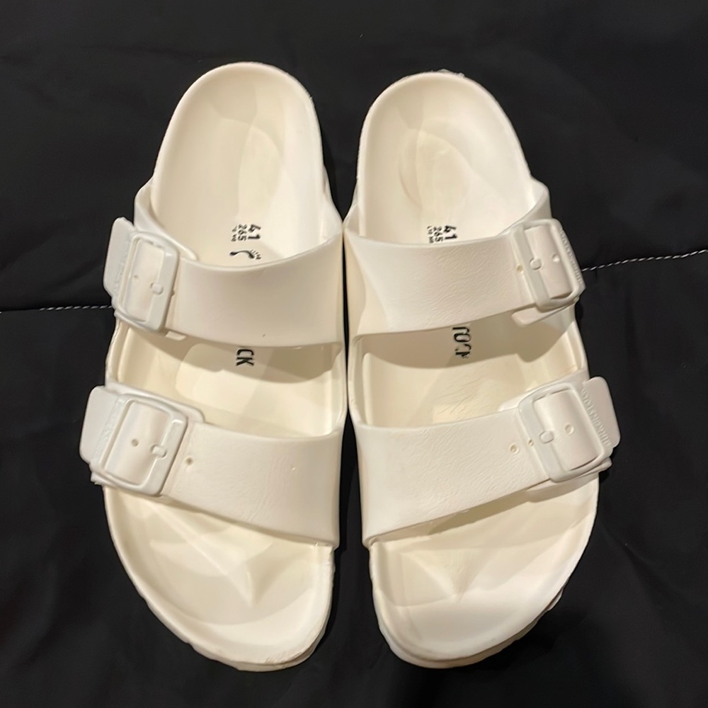 All white Birkenstocks